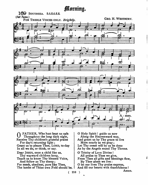 Hymns for the Children of the Church: with accompanying tunes page 216