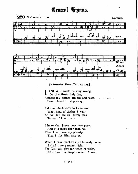 Hymns for the Children of the Church: with accompanying tunes page 304