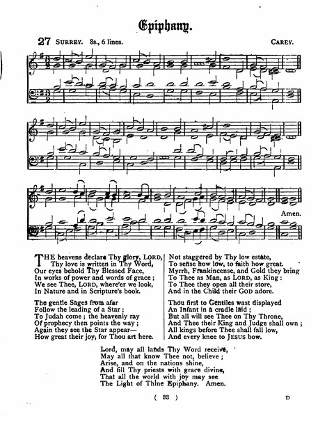 Hymns for the Children of the Church: with accompanying tunes page 33