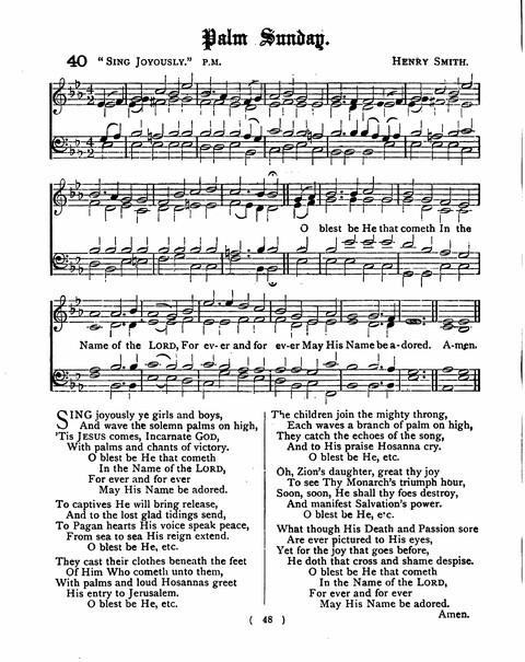 Hymns for the Children of the Church: with accompanying tunes page 48