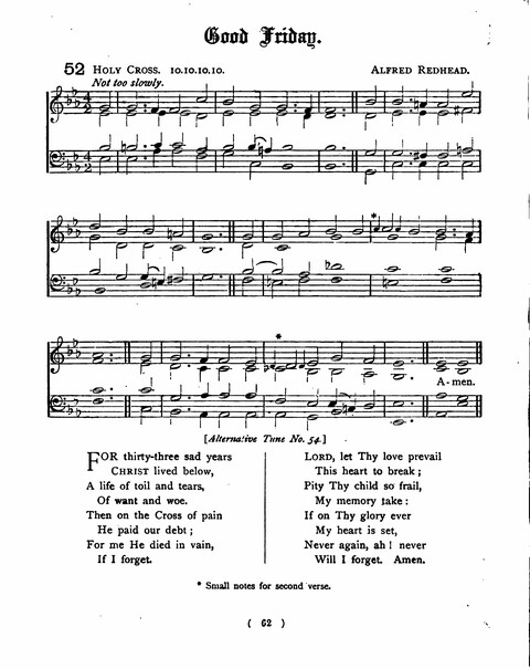 Hymns for the Children of the Church: with accompanying tunes page 62