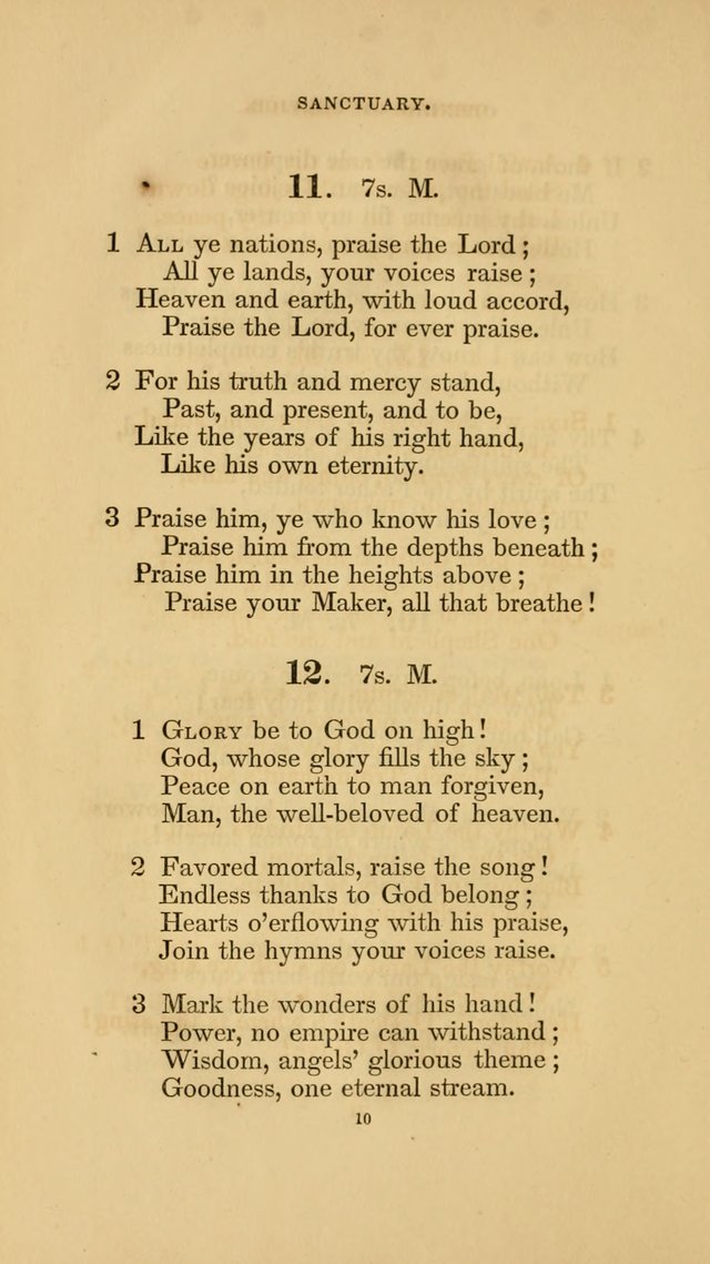 Hymns for the Church of Christ. (6th thousand) page 10