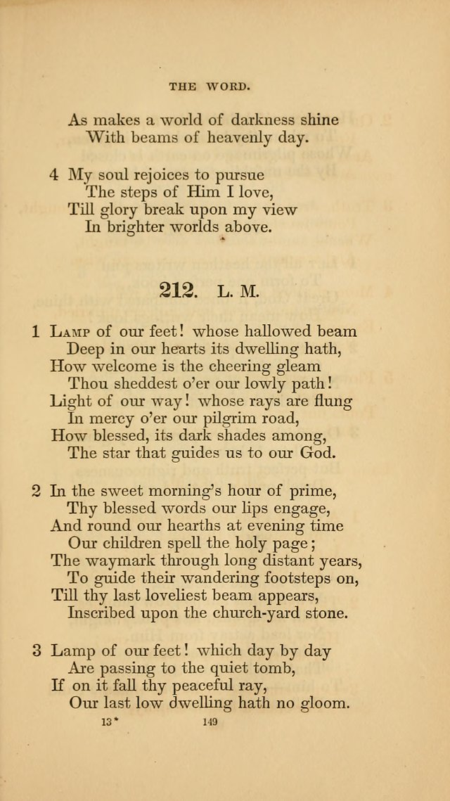 Hymns for the Church of Christ. (6th thousand) page 149