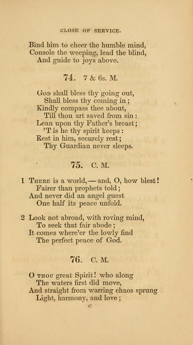 Hymns for the Church of Christ. (6th thousand) page 47