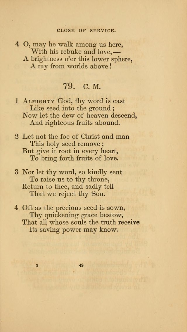 Hymns for the Church of Christ. (6th thousand) page 49