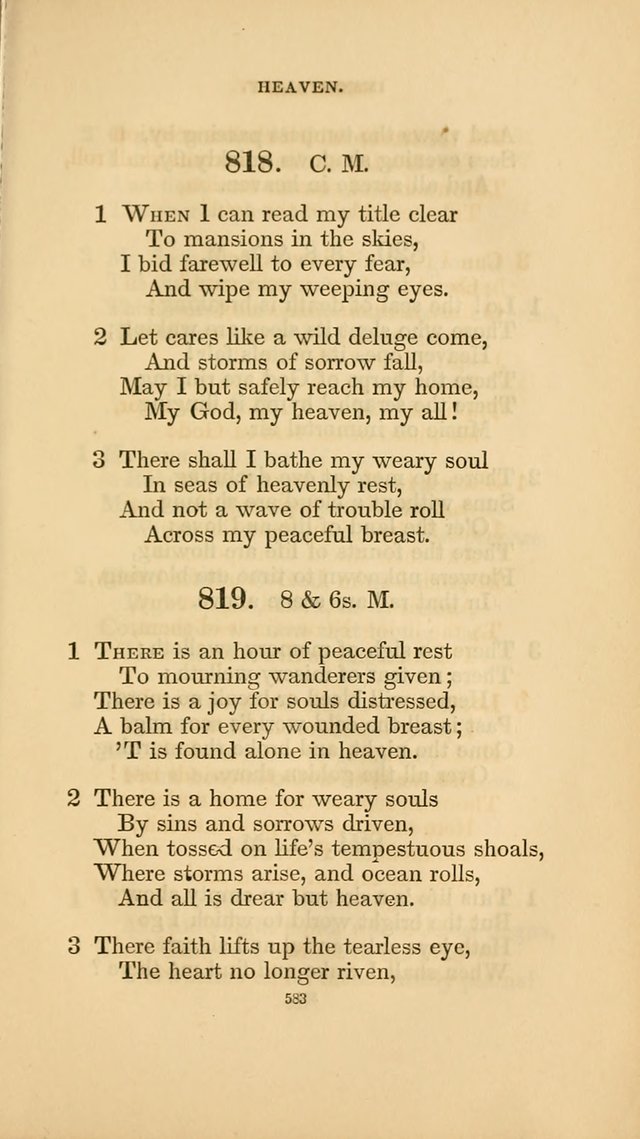 Hymns for the Church of Christ. (6th thousand) page 583