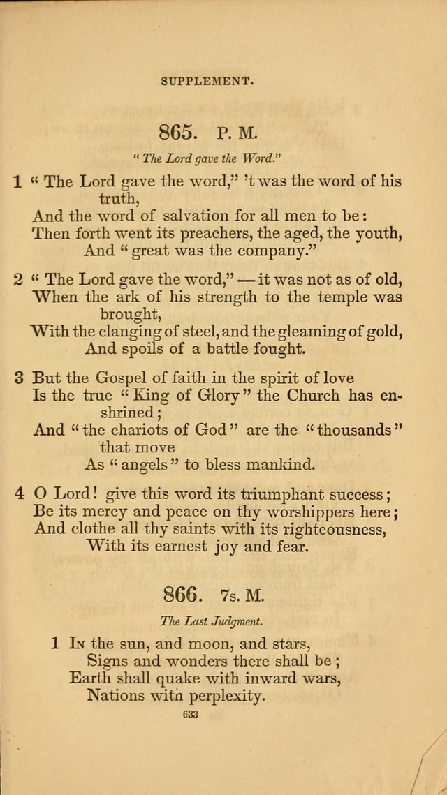 Hymns for the Church of Christ. (6th thousand) page 633