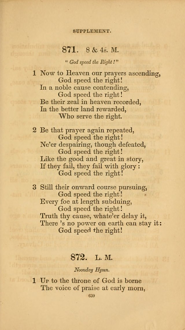 Hymns for the Church of Christ. (6th thousand) page 639