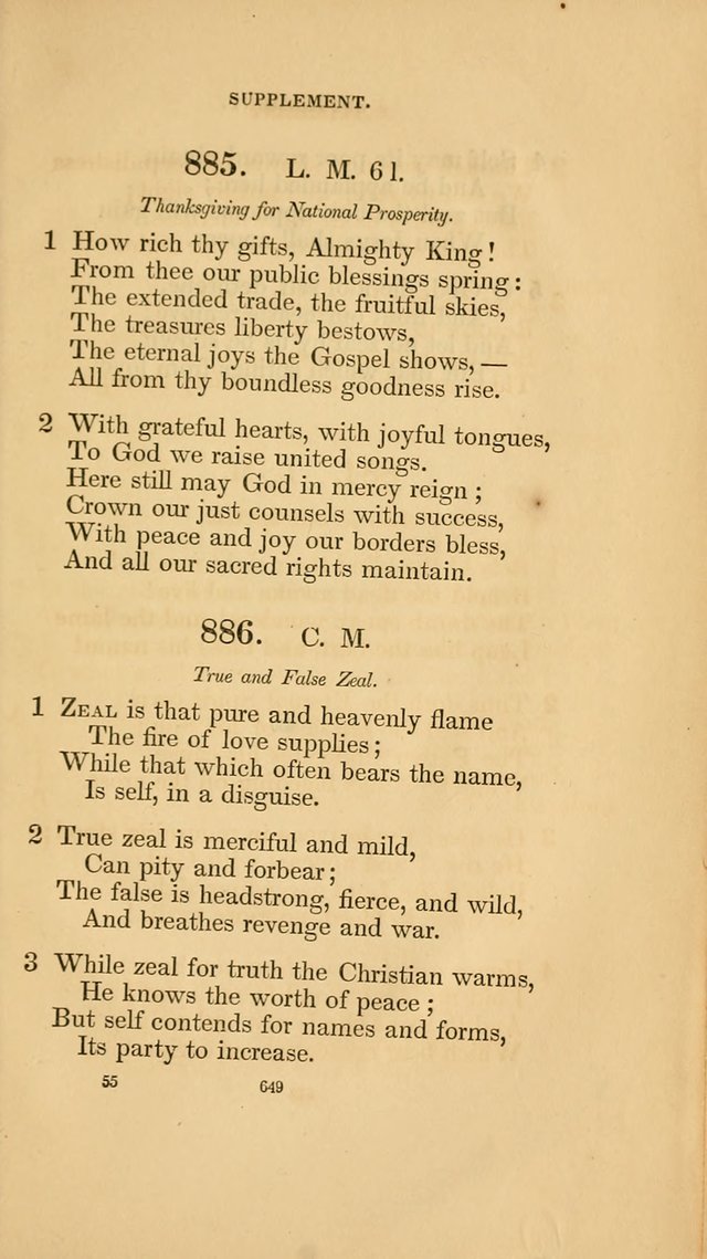 Hymns for the Church of Christ. (6th thousand) page 649