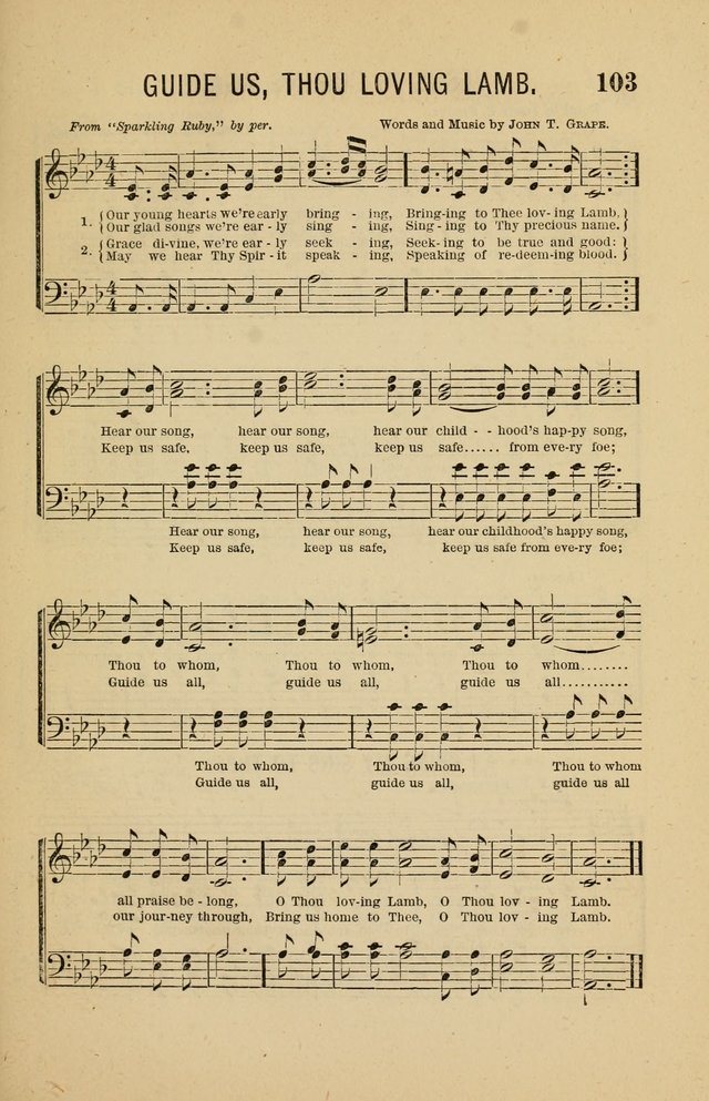 The Heavenly Choir: a collection of hymns and tunes for all occasions of worship, congregational, church, prayer, praise, choir, Sunday school, and social meeings page 103
