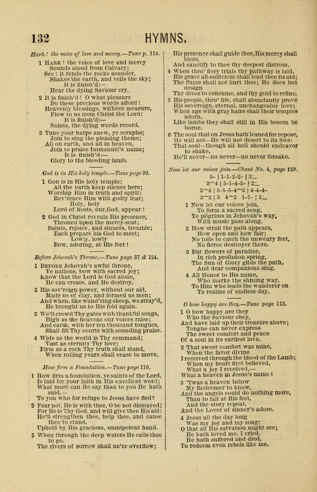 The Heavenly Choir: a collection of hymns and tunes for all occasions of worship, congregational, church, prayer, praise, choir, Sunday school, and social meeings page 132