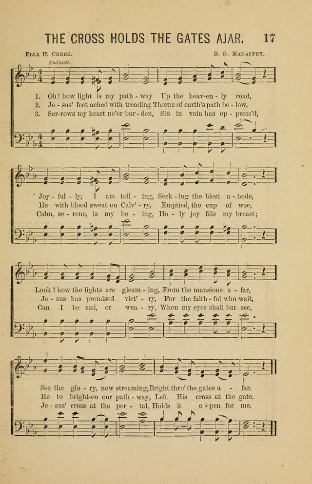 The Heavenly Choir: a collection of hymns and tunes for all occasions of worship, congregational, church, prayer, praise, choir, Sunday school, and social meeings page 17