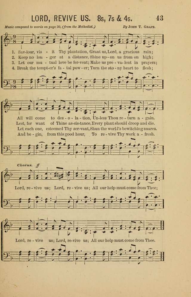 The Heavenly Choir: a collection of hymns and tunes for all occasions of worship, congregational, church, prayer, praise, choir, Sunday school, and social meeings page 43
