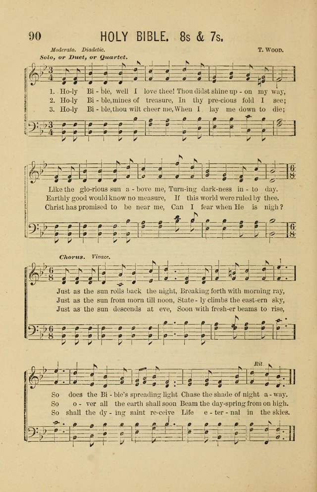 The Heavenly Choir: a collection of hymns and tunes for all occasions of worship, congregational, church, prayer, praise, choir, Sunday school, and social meeings page 90