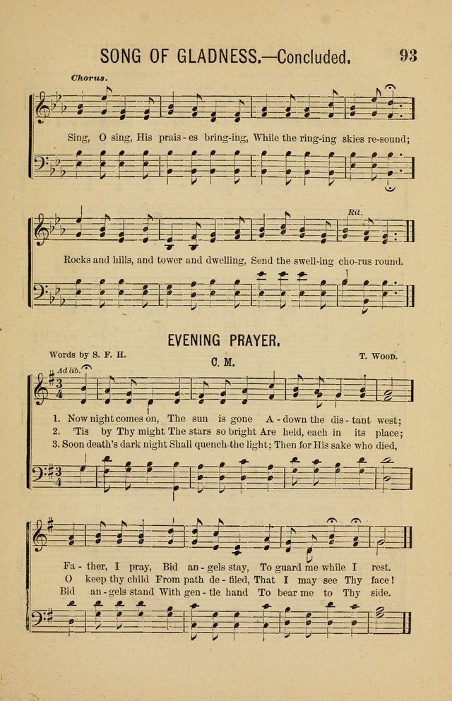 The Heavenly Choir: a collection of hymns and tunes for all occasions of worship, congregational, church, prayer, praise, choir, Sunday school, and social meeings page 93