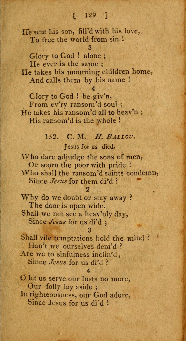 Hymns: composed by different authors, by order of the General Convention of Universalists of the New-England States and Others. Adapted to public and private devotion page 129