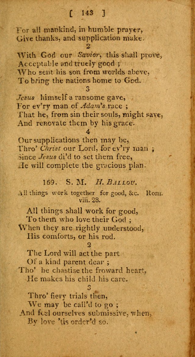 Hymns: composed by different authors, by order of the General Convention of Universalists of the New-England States and Others. Adapted to public and private devotion page 143