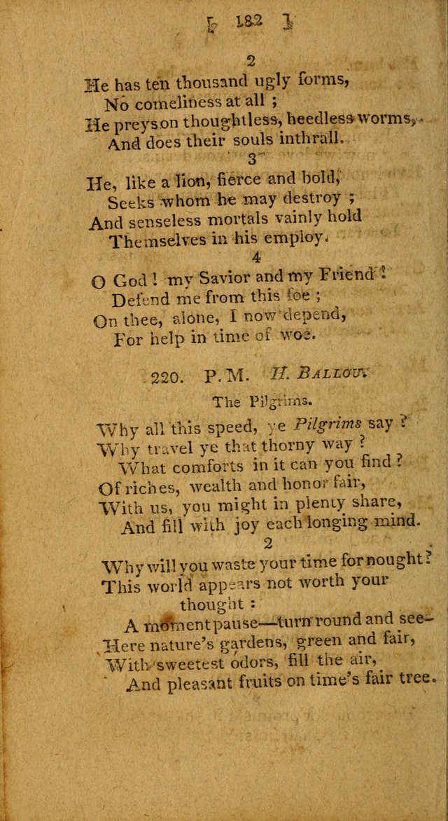 Hymns: composed by different authors, by order of the General Convention of Universalists of the New-England States and Others. Adapted to public and private devotion page 182