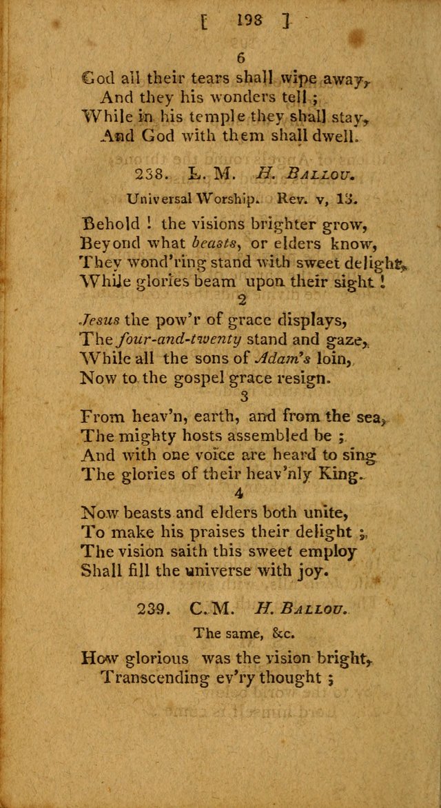 Hymns: composed by different authors, by order of the General Convention of Universalists of the New-England States and Others. Adapted to public and private devotion page 198