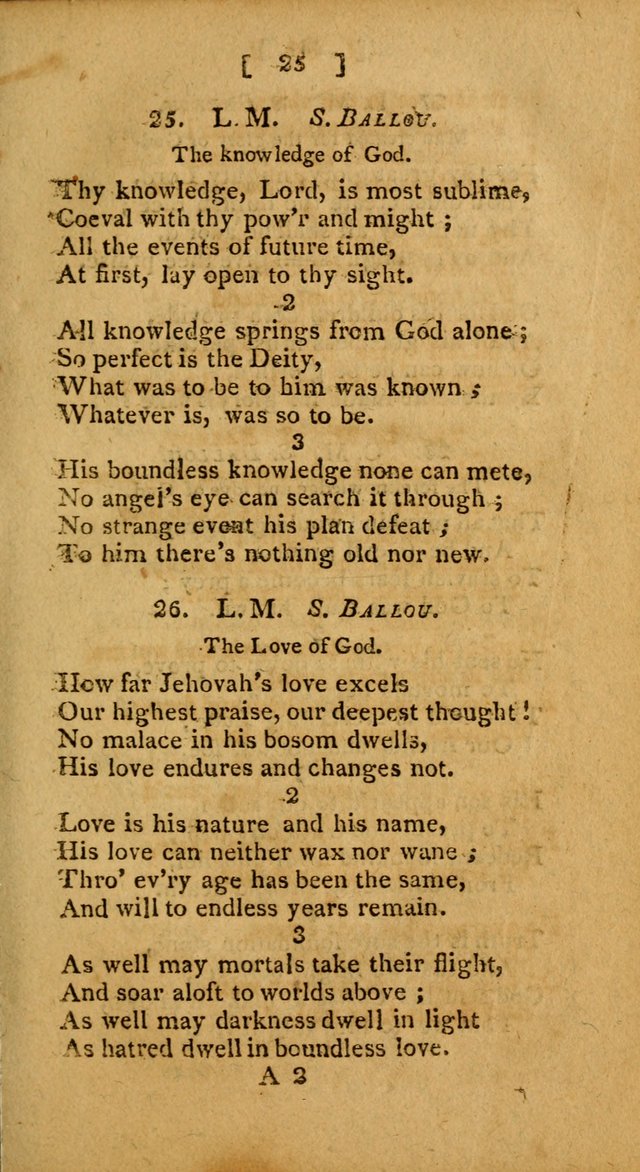 Hymns: composed by different authors, by order of the General Convention of Universalists of the New-England States and Others. Adapted to public and private devotion page 25