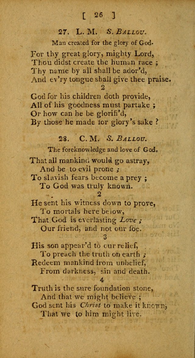 Hymns: composed by different authors, by order of the General Convention of Universalists of the New-England States and Others. Adapted to public and private devotion page 26