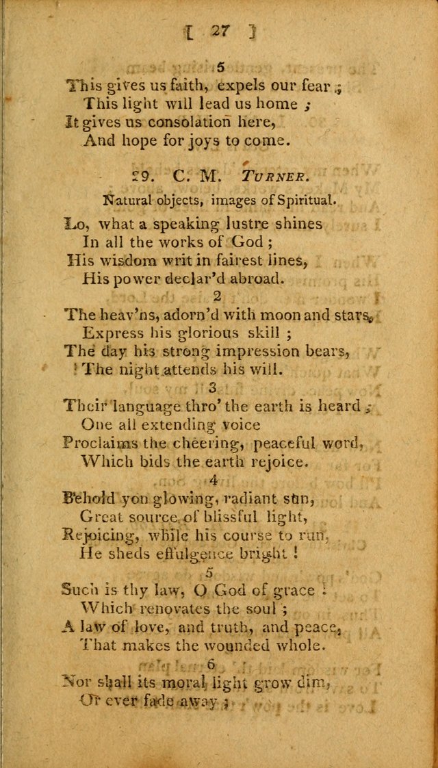 Hymns: composed by different authors, by order of the General Convention of Universalists of the New-England States and Others. Adapted to public and private devotion page 27