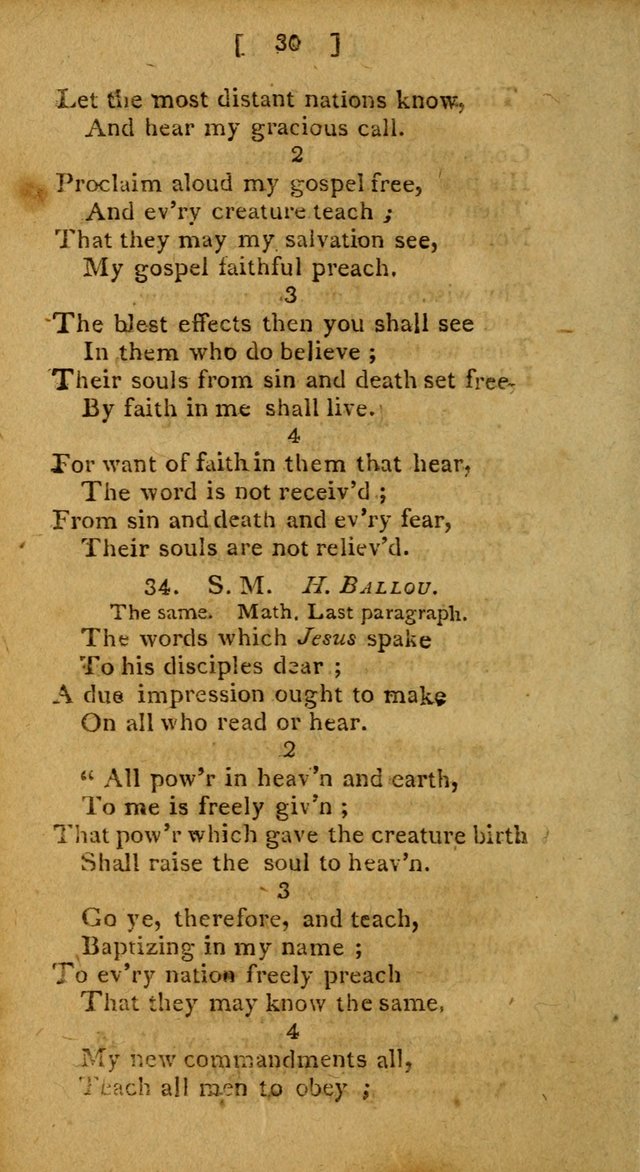 Hymns: composed by different authors, by order of the General Convention of Universalists of the New-England States and Others. Adapted to public and private devotion page 30