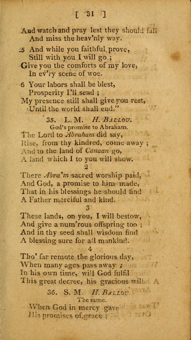 Hymns: composed by different authors, by order of the General Convention of Universalists of the New-England States and Others. Adapted to public and private devotion page 31