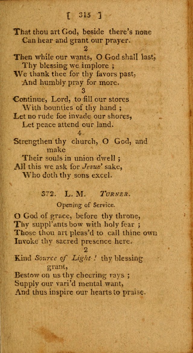 Hymns: composed by different authors, by order of the General Convention of Universalists of the New-England States and Others. Adapted to public and private devotion page 315