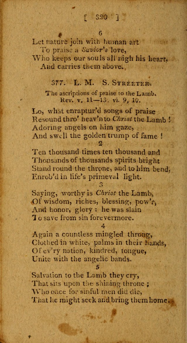 Hymns: composed by different authors, by order of the General Convention of Universalists of the New-England States and Others. Adapted to public and private devotion page 320
