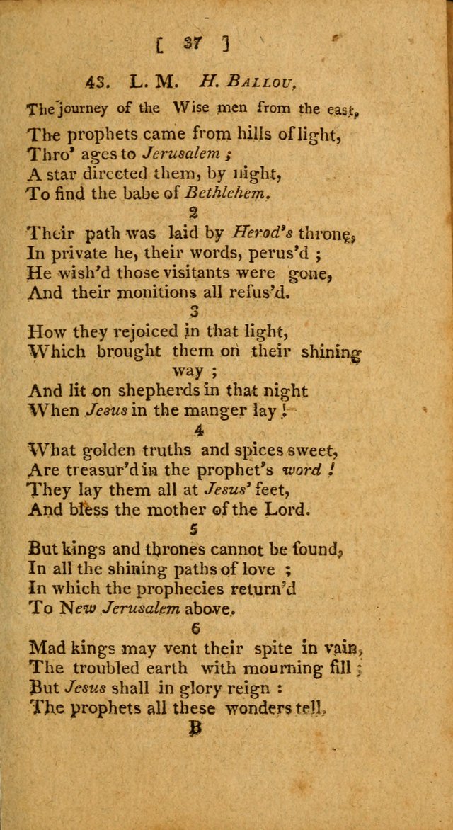 Hymns: composed by different authors, by order of the General Convention of Universalists of the New-England States and Others. Adapted to public and private devotion page 37