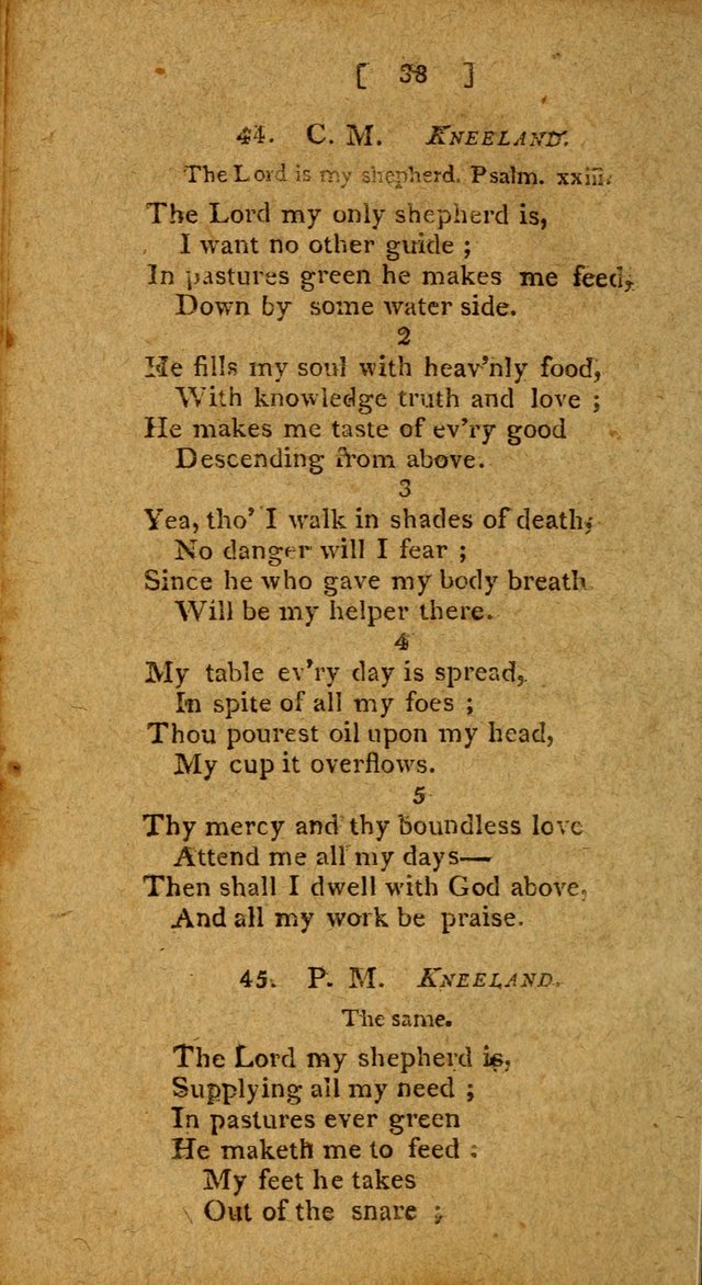 Hymns: composed by different authors, by order of the General Convention of Universalists of the New-England States and Others. Adapted to public and private devotion page 38