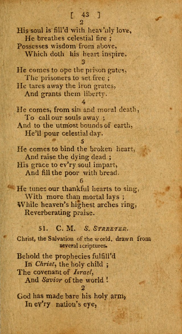 Hymns: composed by different authors, by order of the General Convention of Universalists of the New-England States and Others. Adapted to public and private devotion page 43