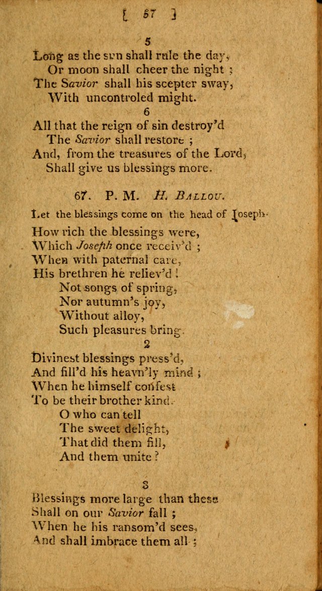 Hymns: composed by different authors, by order of the General Convention of Universalists of the New-England States and Others. Adapted to public and private devotion page 57
