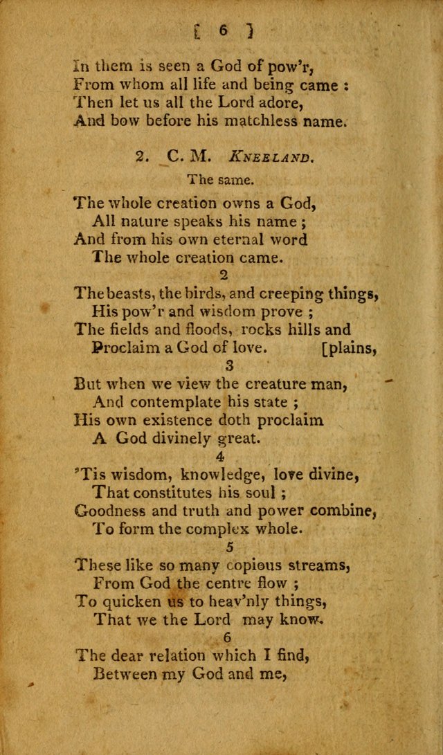 Hymns: composed by different authors, by order of the General Convention of Universalists of the New-England States and Others. Adapted to public and private devotion page 6