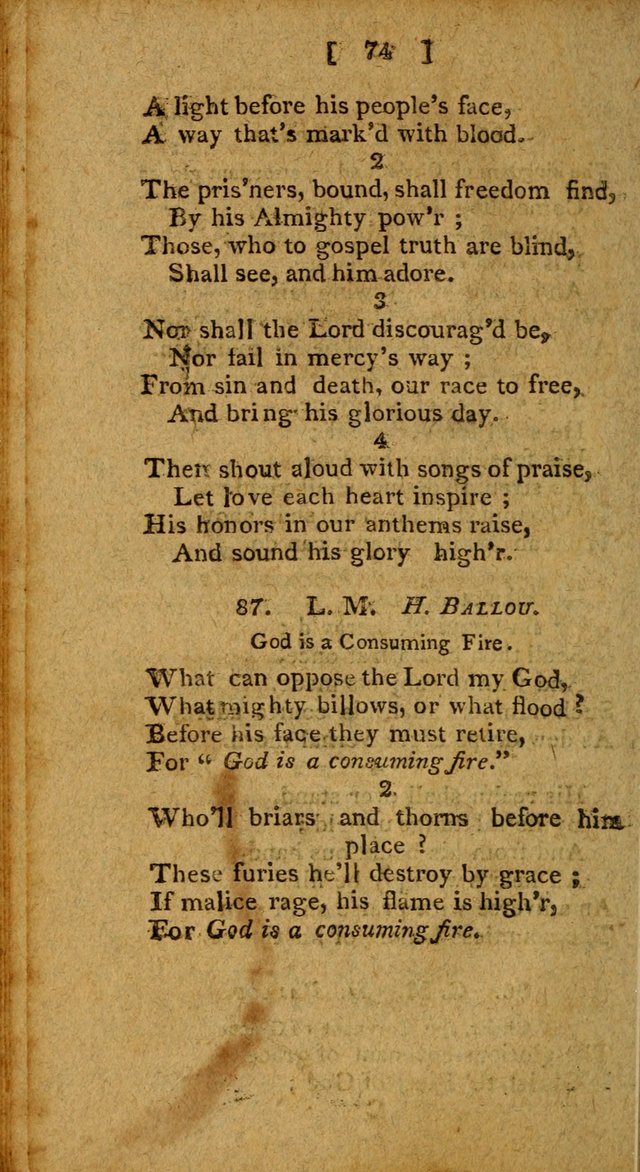 Hymns: composed by different authors, by order of the General Convention of Universalists of the New-England States and Others. Adapted to public and private devotion page 74