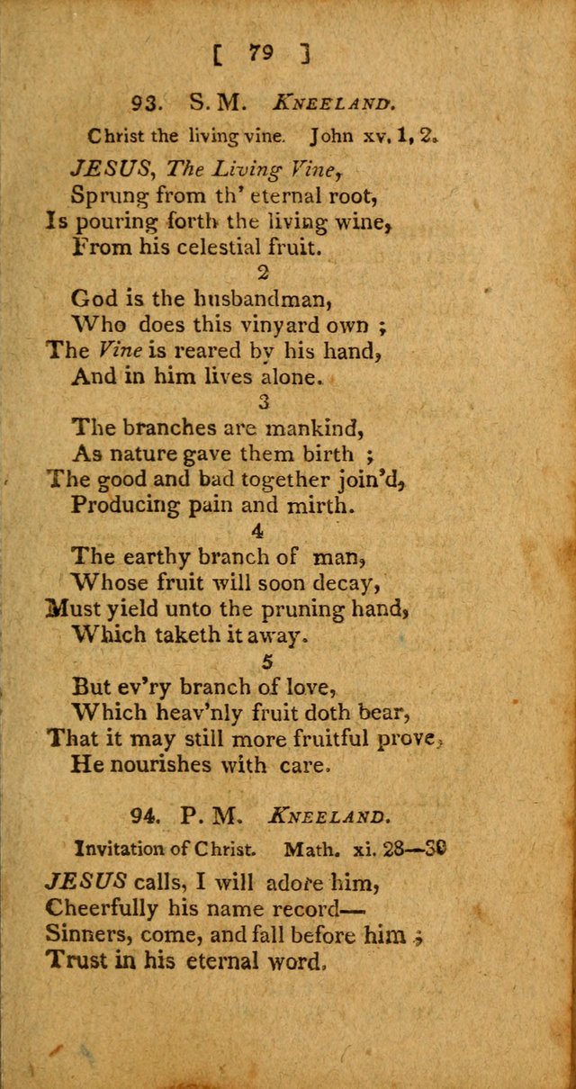 Hymns: composed by different authors, by order of the General Convention of Universalists of the New-England States and Others. Adapted to public and private devotion page 79