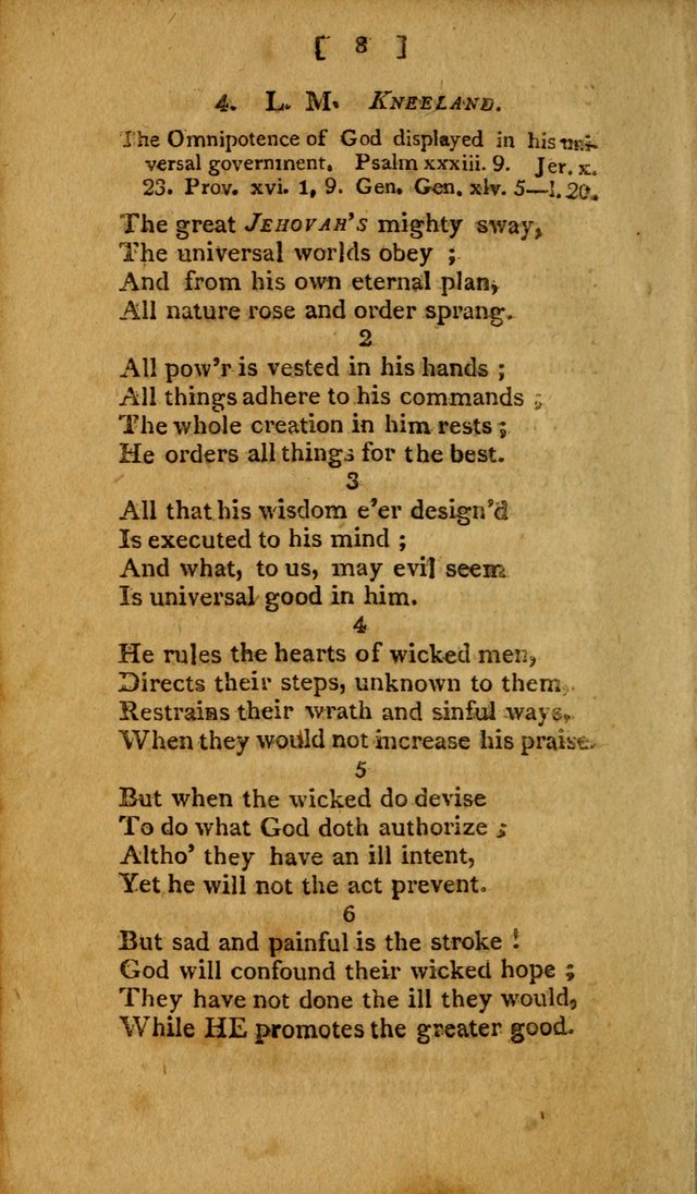 Hymns: composed by different authors, by order of the General Convention of Universalists of the New-England States and Others. Adapted to public and private devotion page 8