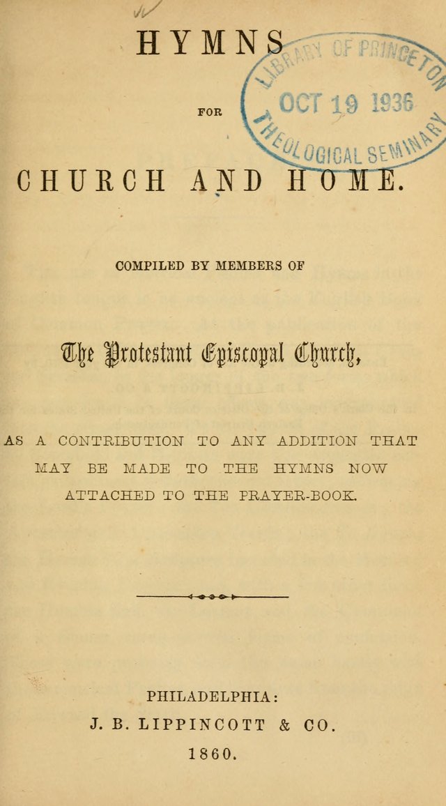 Hymns for Church and Home page 1