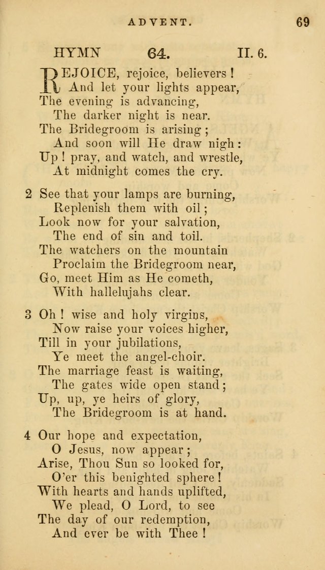 Hymns for Church and Home page 69