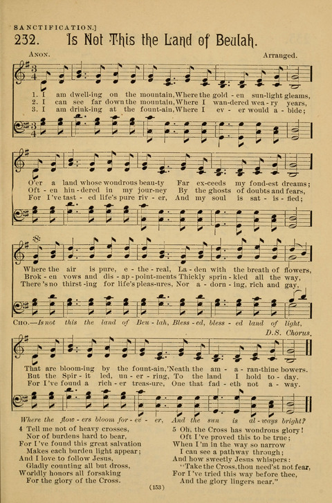 Hymns of the Christian Life: for the sanctuary, Sunday schools, prayer meetings, mission work and revival services page 153