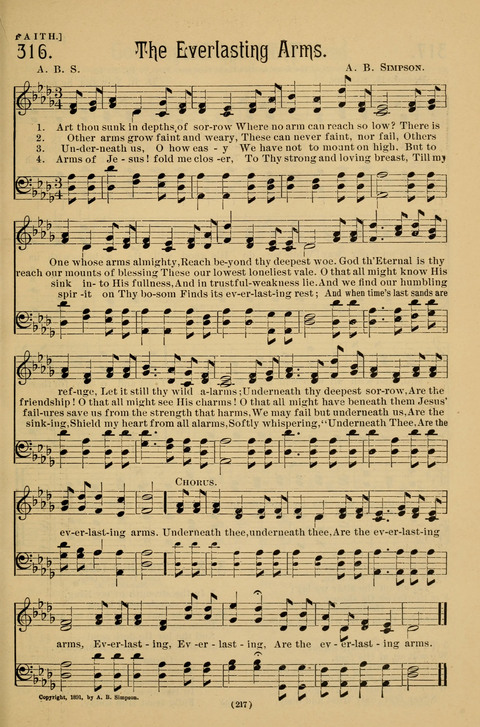 Hymns of the Christian Life: for the sanctuary, Sunday schools, prayer meetings, mission work and revival services page 217