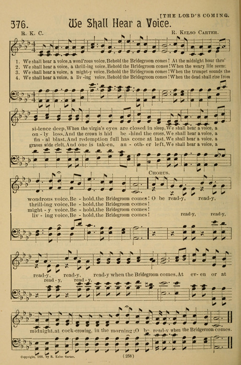 Hymns of the Christian Life: for the sanctuary, Sunday schools, prayer meetings, mission work and revival services page 258