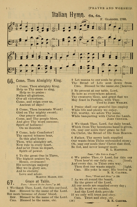 Hymns of the Christian Life: for the sanctuary, Sunday schools, prayer meetings, mission work and revival services page 36
