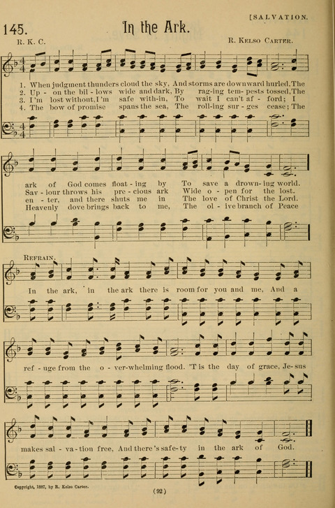 Hymns of the Christian Life: for the sanctuary, Sunday schools, prayer meetings, mission work and revival services page 92