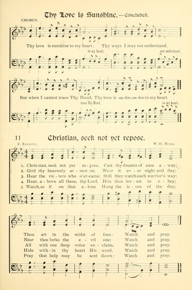 Hymns of the Christian Life. No. 3: for church worship, conventions, evangelistic services, prayer meetings, missionary meetings, revival services, rescue mission work and Sunday schools page 11