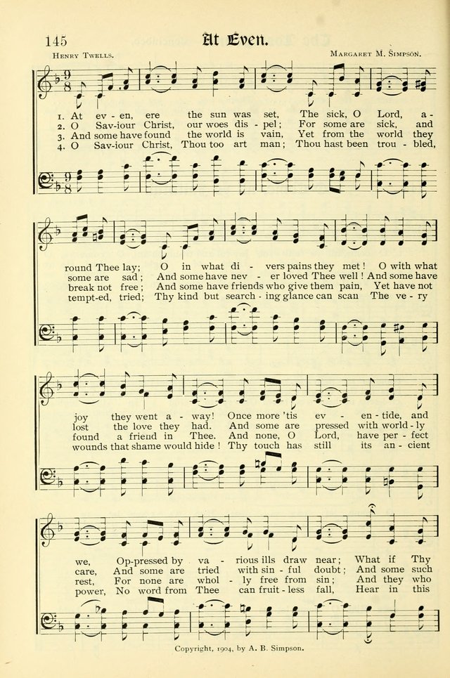 Hymns of the Christian Life. No. 3: for church worship, conventions, evangelistic services, prayer meetings, missionary meetings, revival services, rescue mission work and Sunday schools page 146