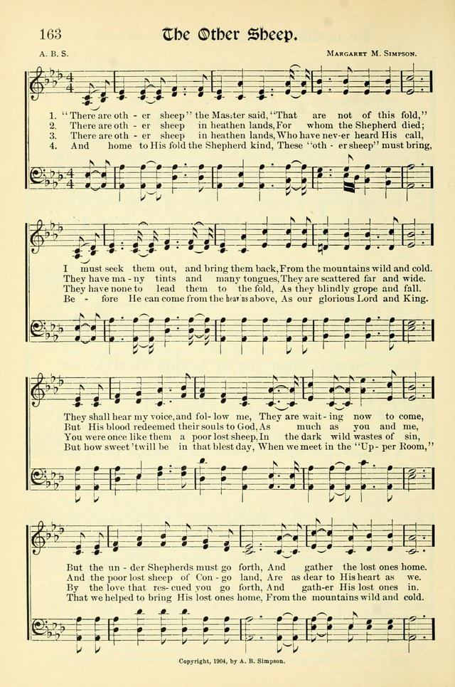 Hymns of the Christian Life. No. 3: for church worship, conventions, evangelistic services, prayer meetings, missionary meetings, revival services, rescue mission work and Sunday schools page 164