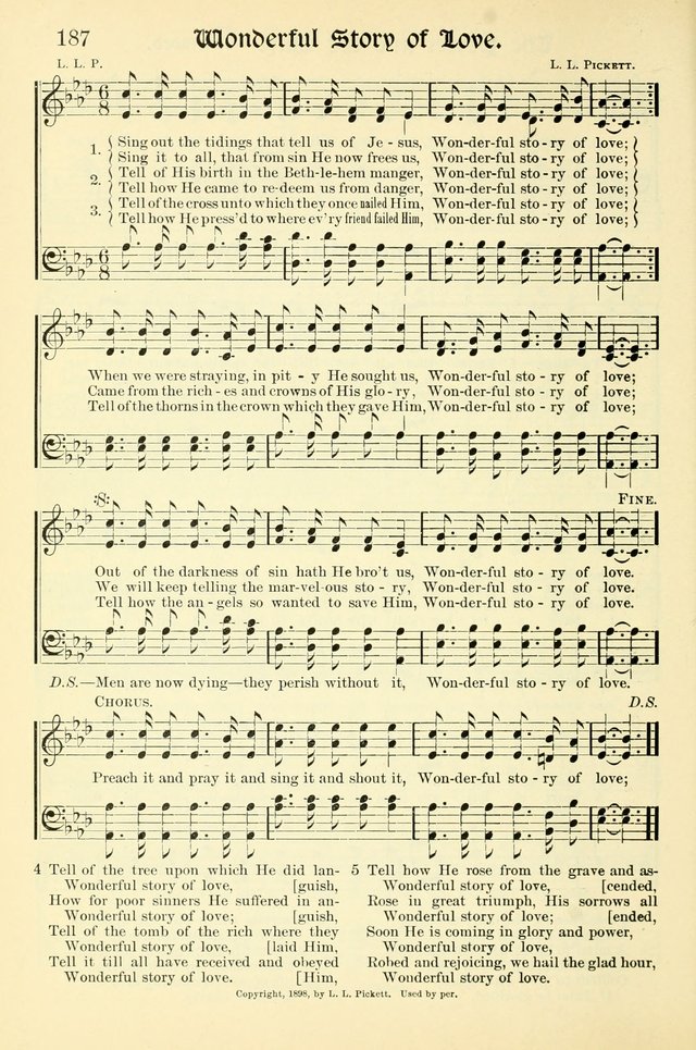 Hymns of the Christian Life. No. 3: for church worship, conventions, evangelistic services, prayer meetings, missionary meetings, revival services, rescue mission work and Sunday schools page 188