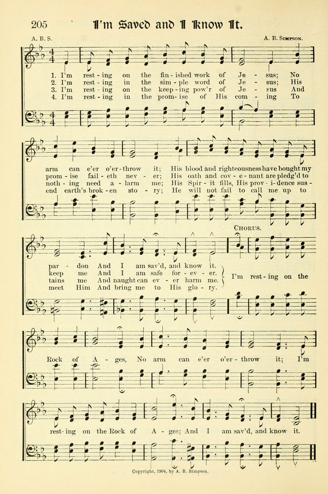 Hymns of the Christian Life. No. 3: for church worship, conventions, evangelistic services, prayer meetings, missionary meetings, revival services, rescue mission work and Sunday schools page 206